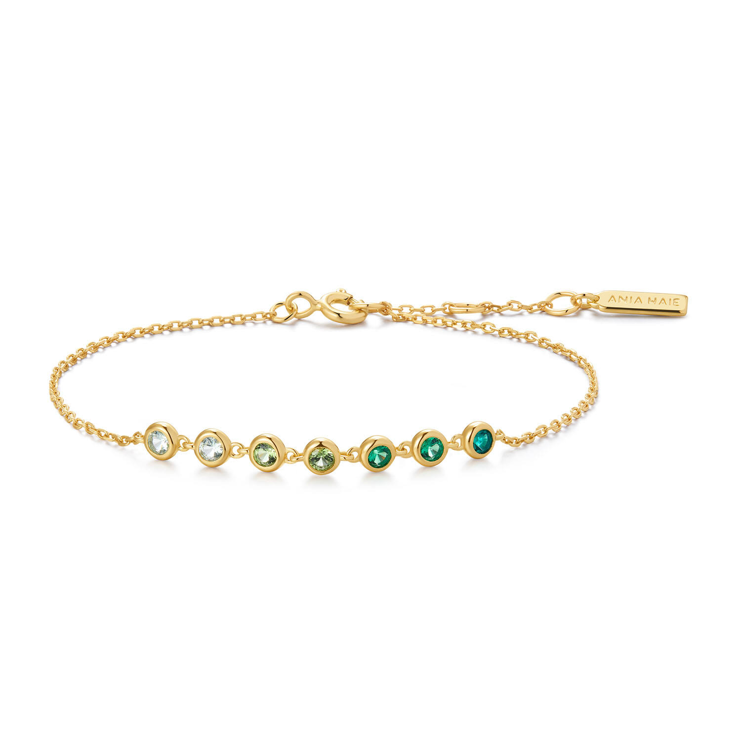  Ripple Joy - Silber / 14kt GP - Zirkonia - 18,5cm